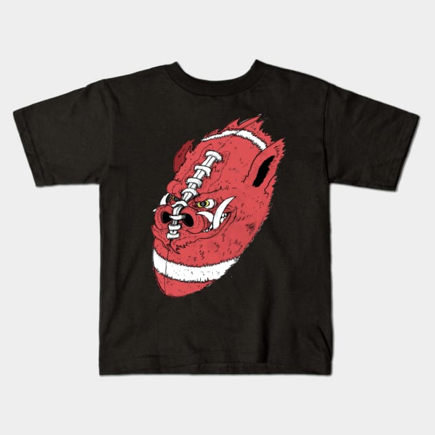 HOG FOOTBALL Kids T-Shirt by Spankriot